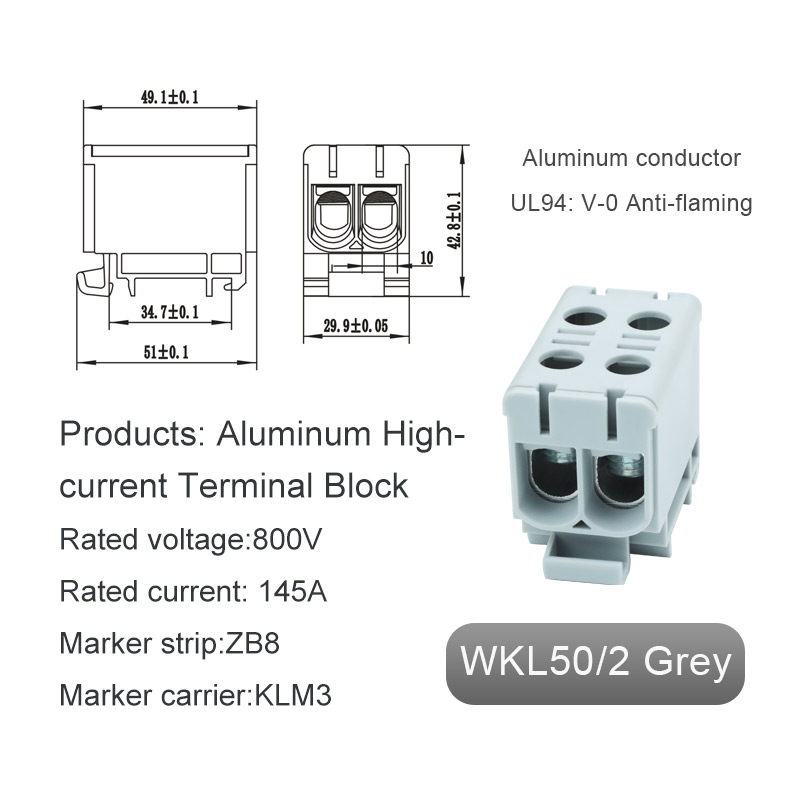 Double Entry Aluminum Terminal Block