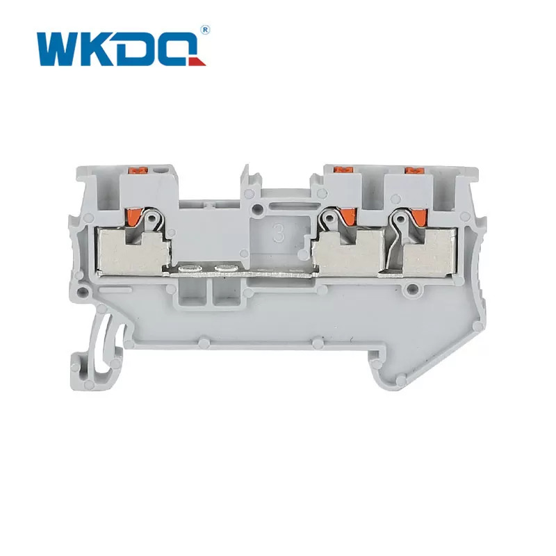 Feed Through Wire Electrical Terminal Block 1.5mm 1 Input 2 Output Push In Terminals