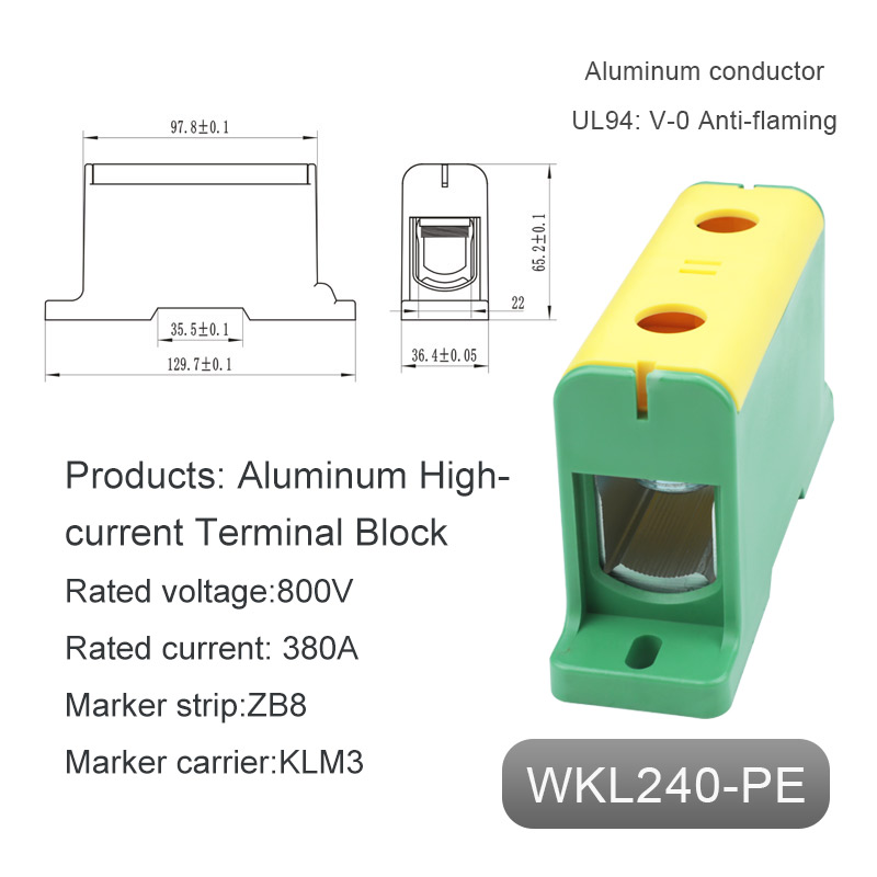 Ground Aluminum High Current Terminal Block