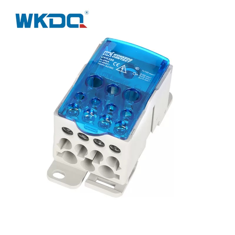 Industrial Power Wire Distribution Block , Din Rail Distribution Block UKK 250A