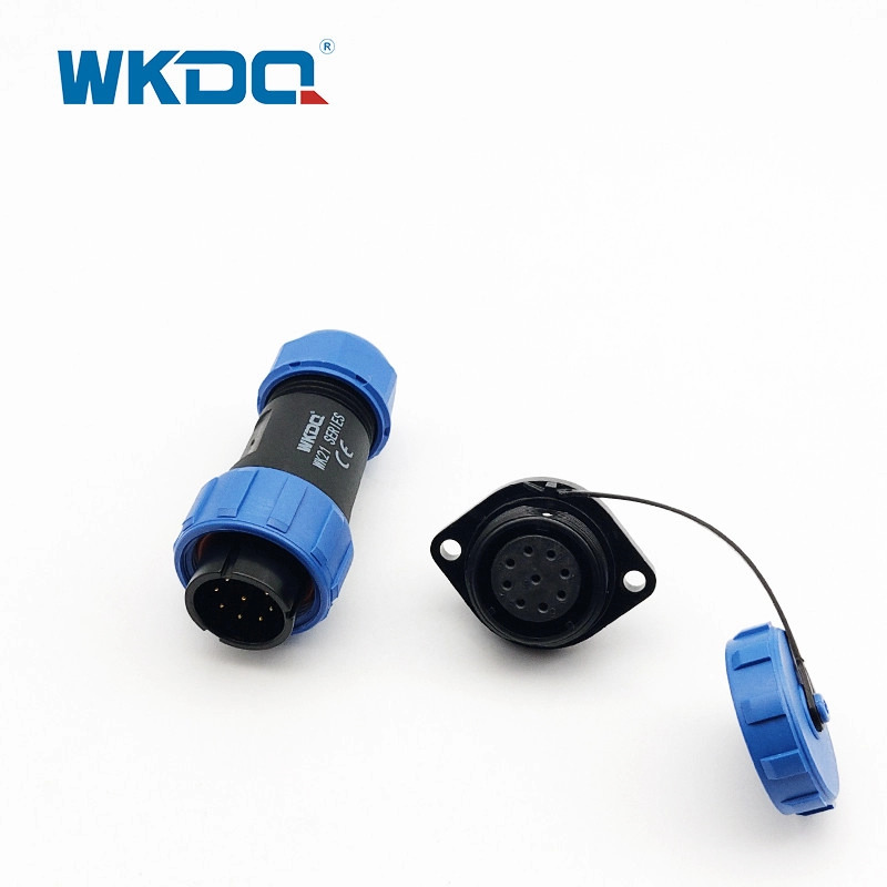 IP68 Threaded Plug Socket Waterproof Connector Wk21 Flange Plastic Underwater Mateable