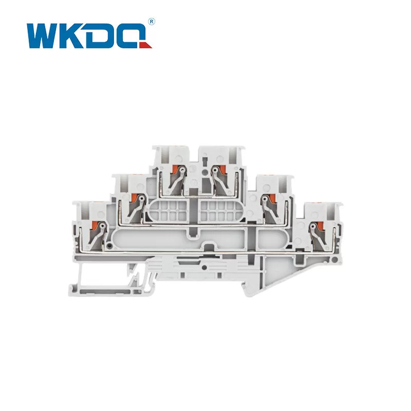 JPT2.5-3L Three Level Push In Terminal Block Din Rail Mounted Terminal Block