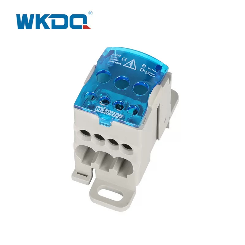 Small 80A Power Distribution Terminal Monopolar DIN Mount Junction Box